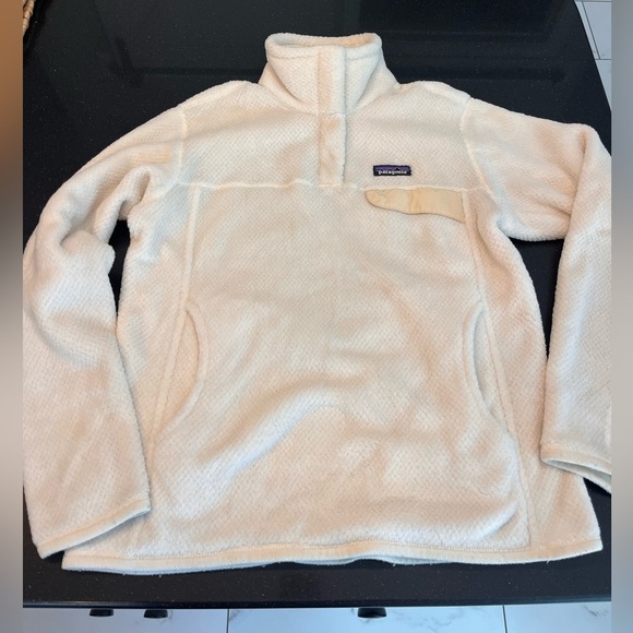 Patagonia women’s Off-White Snap Fleece Jacket medium - Picture 1 of 6